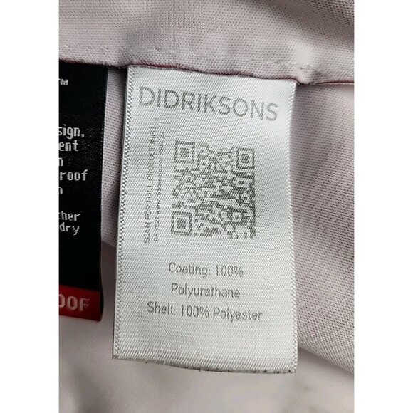 Didriksons Galon Waterproof Rain Jacket Pink Kids Size 100 or 4T - Picture 5 of 16